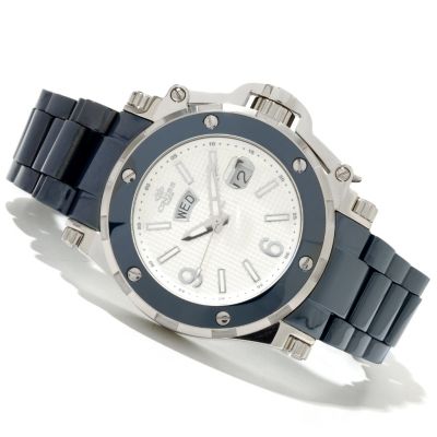 619-787 - Oniss Men's Ceramic Guard Quartz Stainless Steel Ceramic Bracelet Watch