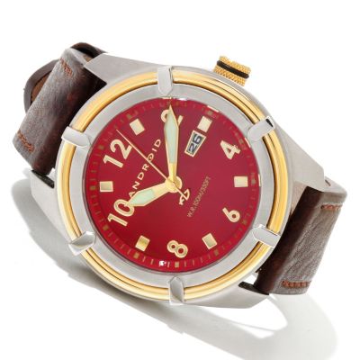 Android Men's Naval Quartz Leather Strap Watch