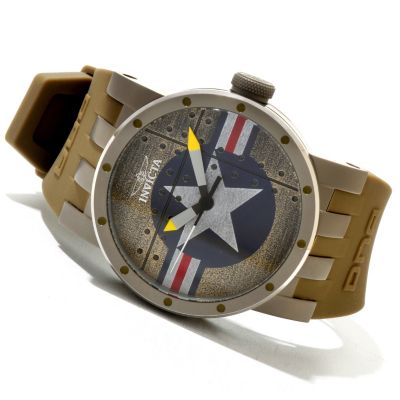 INVICTA MEN'S DNA "BOMBER" QUARTZ SILICONE STRAP WATCH