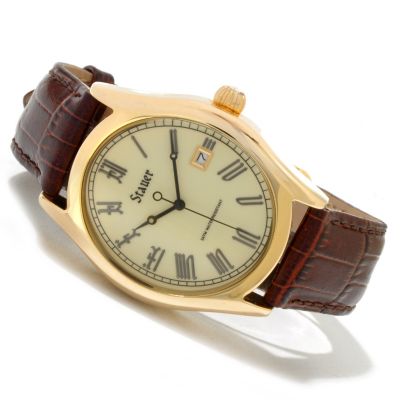 Stauer Men's Briton Leather Strap Watch