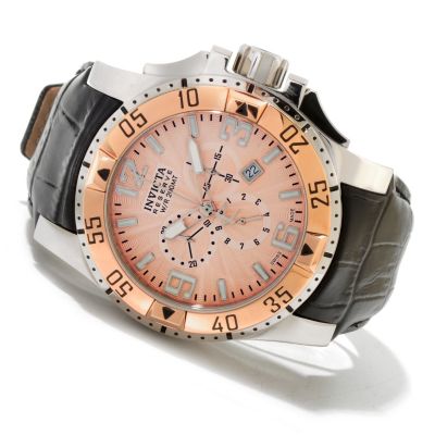 619-970 - Invicta Reserve Men's Excursion Elegant Swiss Quartz Chronograph Leather Strap Watch