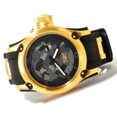 619-972 - Invicta Men's Russian Diver Limited Edition Swiss Made Quartz Camouflage Dial Strap Watch