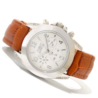 INVICTA WOMEN'S SPECIALTY MULTIFUNCTION DIAMOND ACCENTED STRAP WATCH