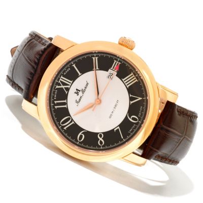 620-017 - Jean Marcel Men's Clarus Limited Edition Swiss Made Automatic Leather Strap Watch 