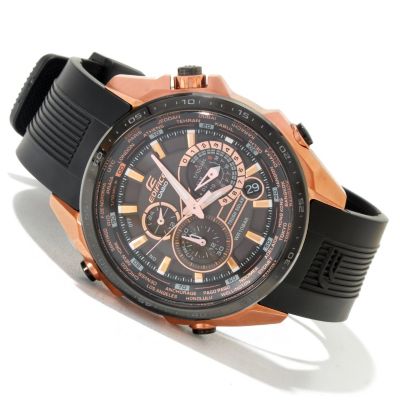 Casio Edifice Black Label Quartz chronograph strap watch