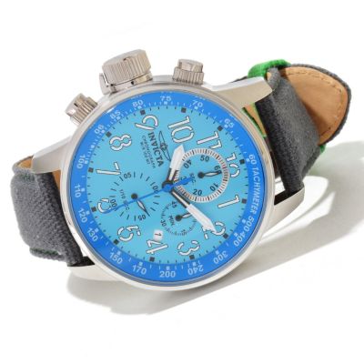 INVICTA MEN'S I FORCE LEFTY QUARTZ CHRONO RIFLE LEATHER STRAP WATCH