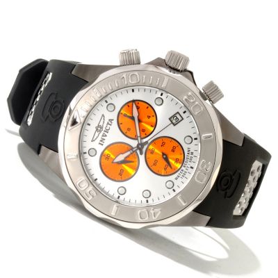 INVICTA MEN'S GRAND DIVER SWISS QUARTZ CHRONO POLYURETHANE STRAP WATCH