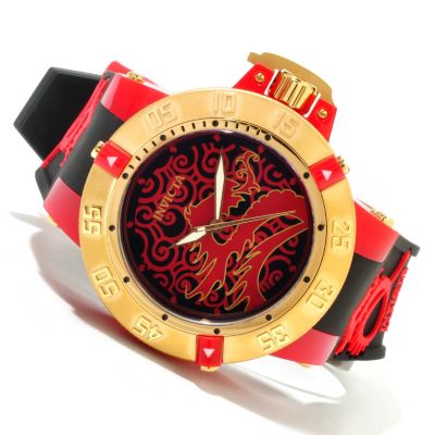 INVICTA MEN'S SUBAQUA NOMA III ARTIST DRAGON QUARTZ SILICONE STRAP WATCH