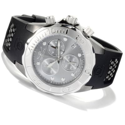 620-069 - Invicta Men's Grand Diver Swiss Made Quartz Chronograph Stainless Steel Polyurethane Strap Watch