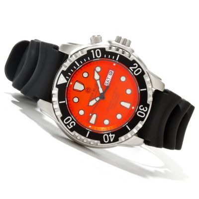 DEEP BLUE MEN'S PRO TAC DIVER 1K METER POLYURETHANE STRAP WATCH
