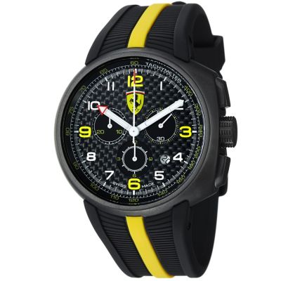 620-101 - Ferrari Men’s Fast Lap Swiss Made Quartz Chronograph Black Rubber Strap Watch
