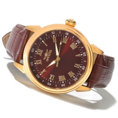 INVICTA MEN'S SPECIALTY CLASSIC QUARTZ LEATHER STRAP WATCH