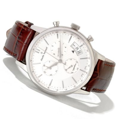 Claude Bernard Men's Classic Swiss Made Quartz Leather Strap Watch