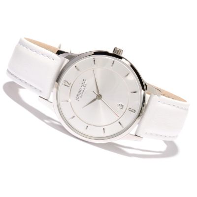 620-155 - Johan Eric Men's Hobro Quartz Stainless Steel Leather Strap Watch 