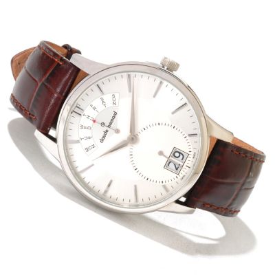 Claude Bernard Men's Classic Swiss Made Quartz Leather Strap Watch
