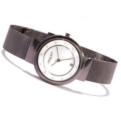 Johan Eric Women's Arhus MOP Quartz Stainless Steel Bracelet Watch
