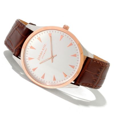 Johan Eric Men's Helsingor Quartz Leather Strap Watch