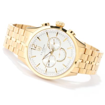 620-183 - S. Coifman Men's Quartz GMT Stainless Steel Bracelet Watch