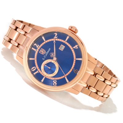 S. COIFMAN MEN'S QUARTZ MOVEMENT STAINLESS STEEL BRACELET WATCH