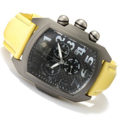 INVICTA MEN'S LUPAH QUARTZ CHRONO TITANIUM CASE STRAP WATCH