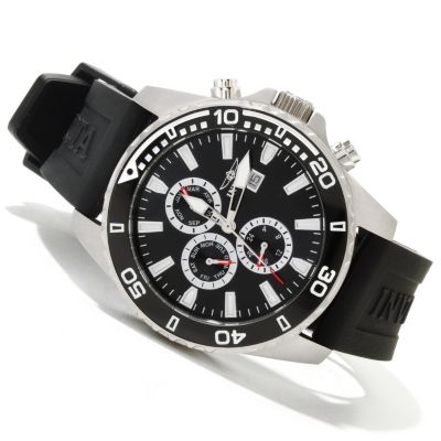 INVICTA MEN'S SPECIALTY QUARTZ MASTER CALENDAR PU STRAP WATCH W/3DC