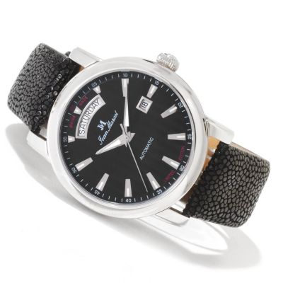 JEAN MARCEL MEN'S CLARUS SWISS MADE LTD ED AUTOMATIC STINGRAY STRAP WATCH