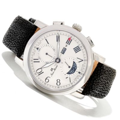 620-318 - Jean Marcel Men's Clarus Limited Edition Swiss Made Automatic Chronograph Stingray Strap Watch