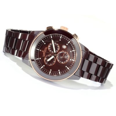 620-321 - Invicta Men's Ceramic Monotone Quartz Chronograph Ceramic Bracelet Watch
