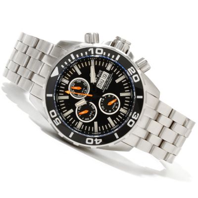 620-347 - Deep Blue Men's T-100 Tritium Recon 65 Valjoux 7750 316L Stainless Steel Bracelet Watch