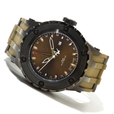 INVICTA MEN'S RESERVE SUBAQUA SPORT QUARTZ GMT RUBBER STRAP WATCH