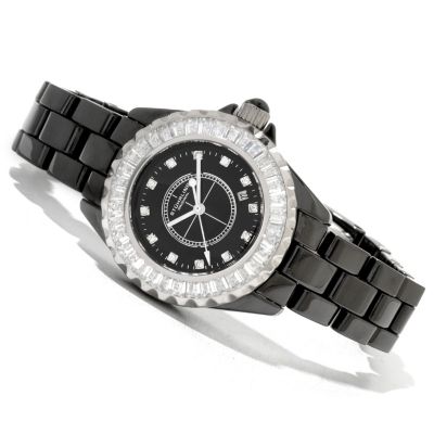 Stuhrling Original Women's Glamour III Quartz Ceramic Bracelet Watch