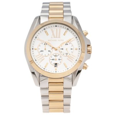 620-454 - Michael Kors Women's Bradshaw Quartz Chronograph Two-Tone Stainless Steel Bracelet Watch 