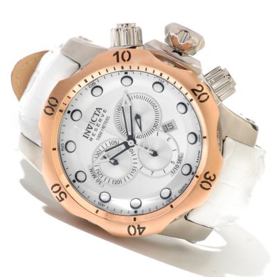 INVICTA RESERVE MEN'S VENOM SWISS MADE QUARTZ CHRONO LEATHER STRAP WATCH