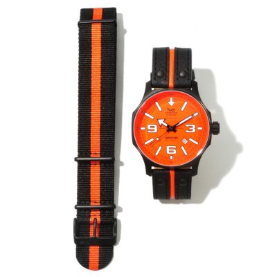 620-673 - Vostok-Europe Men's Expedition North Pole-1 Limited Edition Automatic Strap Watch w/ Extra Strap