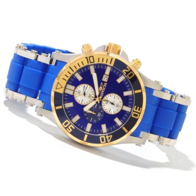 INVICTA MEN'S SEA SPIDER QUARTZ CHRONO STAINLESS STEEL/PU BRACELET WATCH