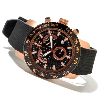 INVICTA MEN'S SPECIALTY QUARTZ CHRONOGRAPH STRAP WATCH W/COLLECTOR'S BOX