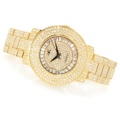 Adee Kaye Mid-Size Quartz Crystal Bracelet Watch
