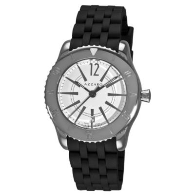 620-964 - Azzaro Men’s Coastline Swiss Made Quartz Rubber Strap Watch