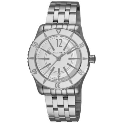 620-966 - Azzaro Men's Coastline Swiss Made Quartz Stainless Steel Bracelet Watch