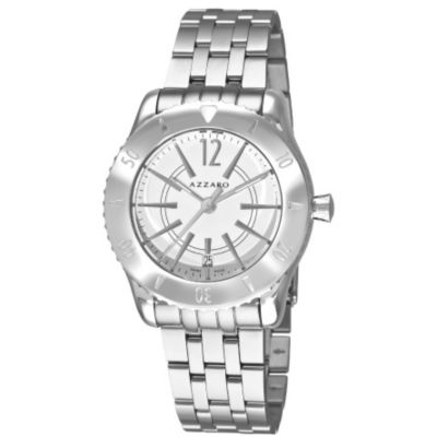 620-968 - Azzaro Men's Coastline Swiss Made Quartz Stainless Steel Bracelet Watch
