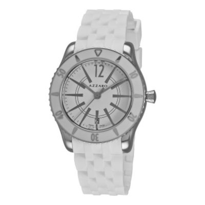 620-974 - Azzaro Men’s Coastline Swiss Made Quartz Rubber Strap Watch