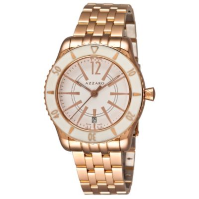 620-976 - Azzaro Men's Coastline Swiss Made Quartz Stainless Steel Bracelet Watch