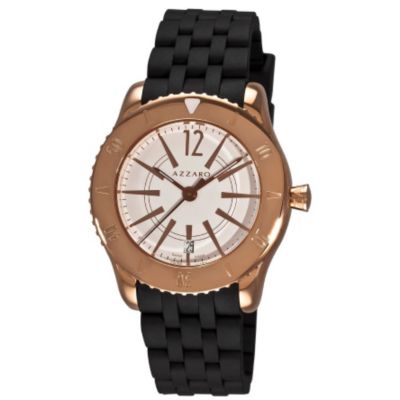 620-982 - Azzaro Men’s Coastline Swiss Made Quartz Rubber Strap Watch