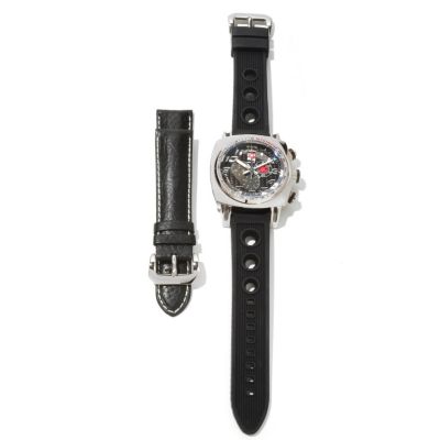 RITMO MUNDO MEN'S INDY CAR SWISS QUARTZ CHRONO W/ INTERCHANGEABLE STRAP