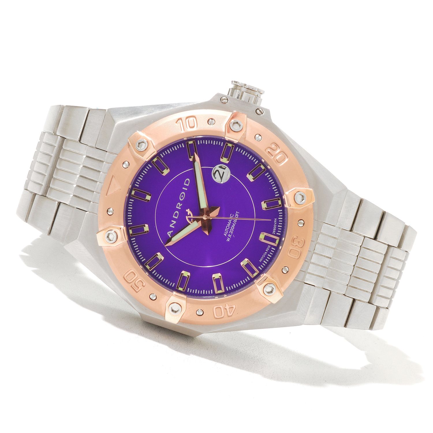 Android Men's Enterprise 9015 Automatic Stainless Steel Bracelet Watch RARE