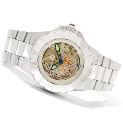 621-035 - Android Men's DM Enforcer 45 Automatic Skeletonized Stainless Steel Bracelet Watch
