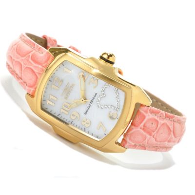 621-153 - Invicta Women's Baby Lupah Quartz Crystal Heart Watch w/ Seven-Piece Leather Strap Set