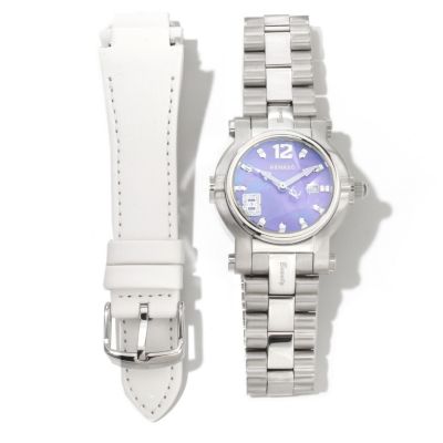 621-162 - Renato Women's Beauty Limited Edition Swiss Quartz Bracelet Watch w/ Extra Leather Strap