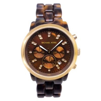 621-207 - Michael Kors Women's Classic Quartz Chronograph Crystal Accented Bracelet Watch