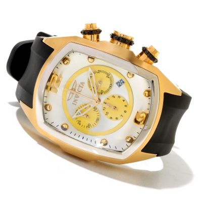 621-261 - Invicta Men's Lupah Quartz Chronograph Stainless Steel Polyurethane Strap Watch